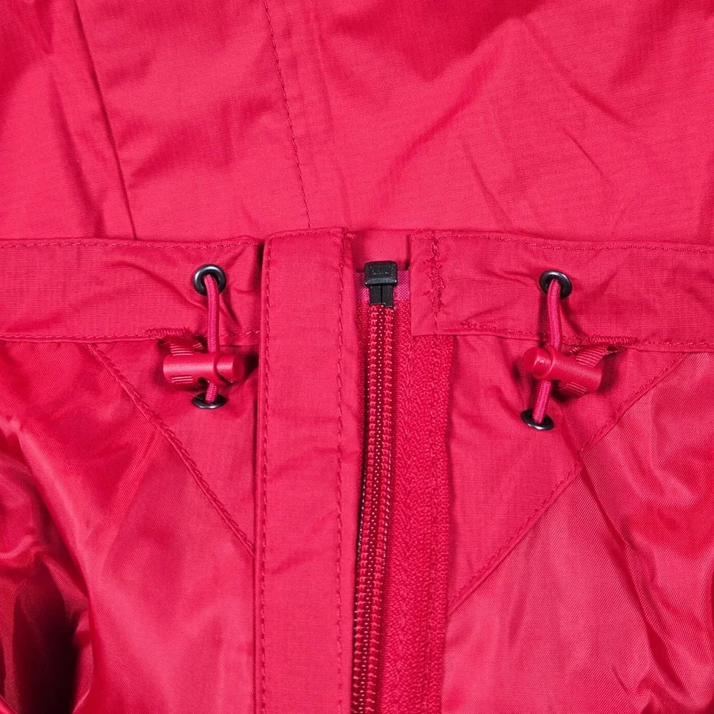 NEW North Face DryVent Rain Jacket Mens Medium Red Full Zip Hooded Waterproof